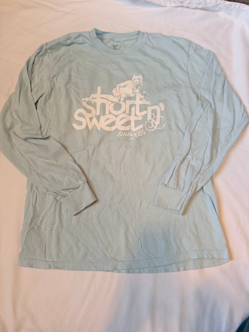 Sabrina Carpenter Short N’ Sweet Tour 2024 VIP Long Sleeve Tee Size Medium